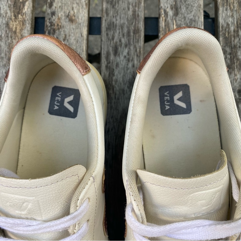 Veja Campo ChromeFree Sneakers Women's Size 10 White Pink Athletic Leather Shoes - Picture 13 of 14